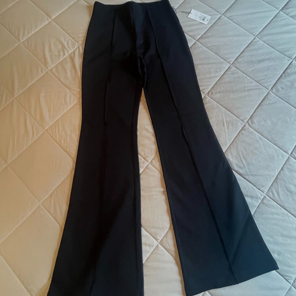 PONTE KNIT PANT - NWT $32 High-Rise Pull-On Flare - Black SIZE Small A NEW DAY